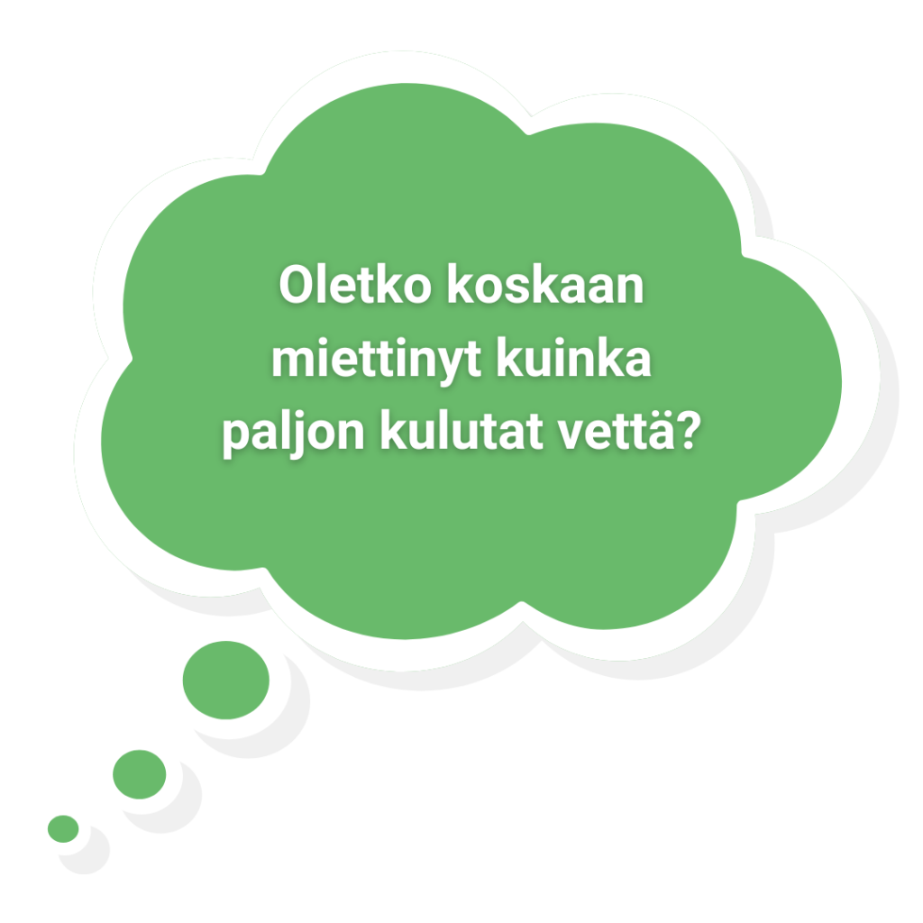Oletko koskaan miettinyt kuinka paljon kulutat vettä?